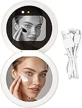 UV Mirror,Vanity Mirror | Foldable UV Camera with Dimmable LED Lights Power Bank for Travel Bathroom