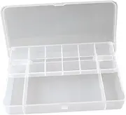 kokiya Fishing Tackle Case Fishing Tool Box Sturdy Fish Lure Box Gear Storage for Father's Day Gift Outdoor, Clear