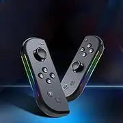 QIHEBEN Replacement for Nintendo Switch Controller, Compatible with Switch Controllers with RGB LED，Support Double Vibration/Wake-up/Screenshot