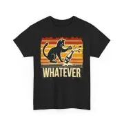 "Whatever" Funny Cat T-Shirt - Retro Cat Knocking Over Milk Graphic Tee