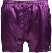 Mens Satin Boxer Shorts Purple - Frank and Beans Underwear