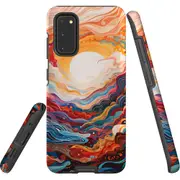 For Samsung Galaxy S20 Tough Protective Cover, Sunny Waves