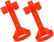 TIDTALEO Fire Extinguisher Mounting Holder 2pcs Wall Mounting Bracket Red Plastic for Emergency Preparedness
