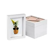 Nicola Spring 5" x 7" White 3D Box Photo Frames - 4" x 6" Mount - Pack of 5