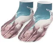 [QMNVBDS] Alpacas Together Socks Ankle Length Socks Casual Short Socks for Women Men Low Cut Sports Socks Running Socks No Show Socks Ankle Socks Athletic Socks Workout Socks, Style, One Size, Style