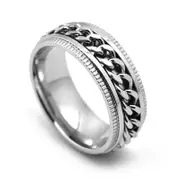 Veile Studios Stainless Steel Spinner Fidget Men Jewellery Rings