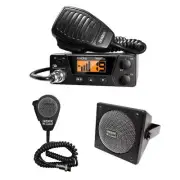 Uniden Pro 505 XL CB Radio, DRX-9010 Ext Spkr, DRX-6560 4 Pin Dynamic Mic, Combo