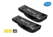 Sandisk Ultra Shift 128GB 3.0 Flash Drive USB for Computers and Laptops (2 Pack)