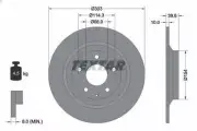 Brake disc TEXTAR 92242703 for MAZDA CX-5 (KE, GH) 2.0 2015-2017