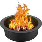 VEVOR Fire Pit Ring, 36-Inch Outer/30-Inch Inner Diameter, 10inch Height 2.5mm Thick Fire Pit Insert, Heavy Duty Carbon Steel Liner DIY Campfire Ring Above or In-Ground, for Outdoor Camping, Bonfires