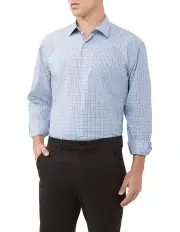 [Van Heusen] Classic 2 Col Gingham Check Shirt in Sky