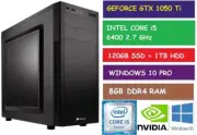 INTEL CORE i5 6400 DESKTOP GAMING PC GTX 1050 Ti 120 GB SSD 1TB HDD 8GB RAM W10