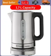 Russell Hobbs RHK510 Addison Kettle, 5 Temperature Settings, 1.7 L Capacity, Eas