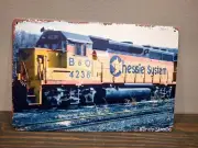 B & O Chessie System Railroad 12 x 8 inch Metal Sign