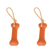 2x M-Pets 43cm Splash Plastic Bones Dog/Puppy Pet Interactive Fetch Chew Fun Toy