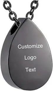 DOTUIARG Stainless Steel Tear p Keepsake Ashes Necklace Urn Cremation Pendant Memorial Jewelry