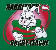 NRL SOUTH SYDNEY RABBITOHS T-SHIRT (M) Mascot print w/tags NEW!