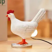 Chicken Egg Lamp Funny Chicken lamp with Egg in Butt LED Chicken Night Lights with USB Resin Warm Table Light Decor Birt