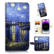 ( For iPhone 11 Pro Max ) Wallet Flip Case Cover PH26757 Van Gogh Starry Night