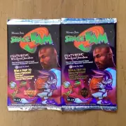 Two 2 Factory sealed packs 1996 Michael Jordan Space Jam the movie Trading Cards