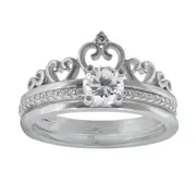 Three Ring Crown Set in Sterling Silver