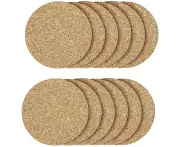 Cork Coasters, Cork Drinks, Cork Coasters For Coffee Table With Round Edge(10pcs, Brown)