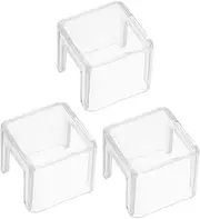 GAROZATION 3pcs Pool Chalk Holder Portable Billiard Chalk Case with Tip Structure Transparent Design for Tournaments Social Games Compact Accessory for Easy Carrying