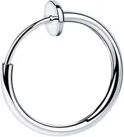 [ANDRESLAD] Elegant Ear Clip Circle Earrings for Women Men Fashion Jewelry Simple Loop Design 2x10mm Ideal for Party Wedding