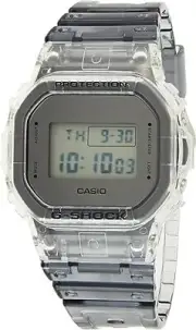CASIO G-SHOCK MENS WATCH DW-5600SK-1D SEMI-TRANSPARENT SKELETON 2-YEARS WARRANTY
