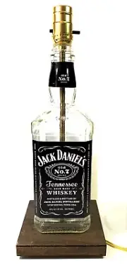 Handmade Jack Daniel's Large 1.75 Liquor Bottle Table Lamp Bar Lounge Desk Light