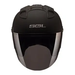 SOL 安全帽 27S 素色 消光黑 半罩 3/4罩 透氣 LED燈 DOT SL-27S | 安信商城