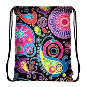 Lightweight Drawstring Bag Sport Gym Sack Bag Backpack with Side Pocket 2701