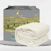 Australian Made Alpaca Wool Quilt/Doona/Duvet (210X210Cm Queen)