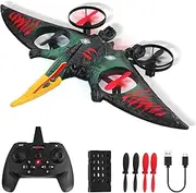 Henakmsl RC Aeroplane 2.4GHz Remote Controlled Aeroplane L0713 Quadcopter Floating Fighter Aircraft RC Aeroplane RTF for Beginners/Children/Adults, USB Charging, Green