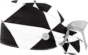 [WOSHJIUK] Working Hat 2 Pack Scrub Caps for Women,Black and White Triangle,Tie Back Cap Adjustable Scrub Hat