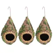 3 Pcs Simulation Bird Nest Garden Sleeping Birdcage Decorate