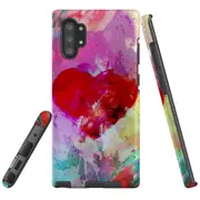 For Samsung Galaxy Note 10+ Plus Case Tough Protective Cover Heart Painting