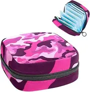 Period Bag,Sanitary Napkin Storage Bag,Abstract Pink Camo,Tampon Holder for Purse