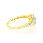 1/6 Carat Diamond Dress Ring in 9ct Yellow Gold, O