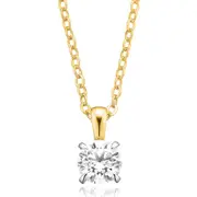 Celebration 9ct Yellow Gold Round Cut 1 CT of Lab Grown Diamond Pendant