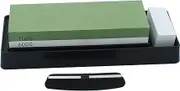 1000/6000 Grit White Corundum -Sided Whetstone with Plastic Base White Stone Correction an Portable for Kitchen Multicolor46 1 Set