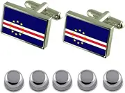 [Select Gifts] Shirt Dress Studs Cape Verde Flag Cufflinks