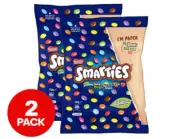 2 x Nestle 700g Smarties Milk Chocolate Crispy Crunchy Shell Candy Snack Bag - F