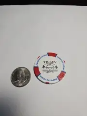 TILLEY HD~Statesville, North Carolina (White/Red/Blue)Harley Davidson Poker Chip