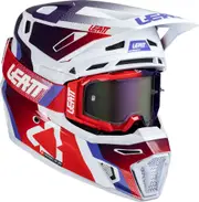 Leatt 8.5 Sunburn, motocross helmet , color: Red/White/Purple , size: XL