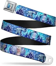 [Buckle-Down] Seatbelt Belt - Elsa/Olaf/Marshmallow SNOW QUEEN-COLD HEARTED - 1.5" Wide