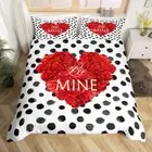 Bedding Set Twin Size Black and White Dots Pattern Comforter Cover for Boys