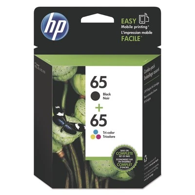 HP Inc. HP 65 (T0A36AN) Black; Tri-Color Original Ink Cartridge 2/Pk