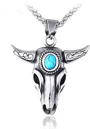 [TAOYATAO] The Sheep Head Titanium Steel Pendant Personalized Stainless Steel Collar Necklace Pendant,Necklace Pendant Bead,Lanyard Bead