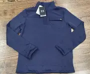 ✅ $55 Under Armour Gold Storm Boys L Blue Sweater Fleece Golf Long Sleeve HZ